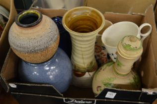 Various vases and other items.