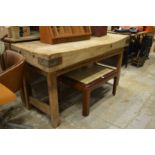 A good large butchers block and stand.