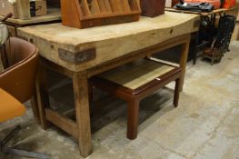 A good large butchers block and stand.