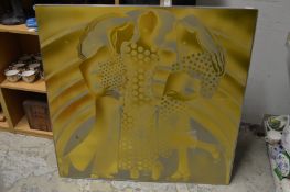 An unusual etched metal picture.