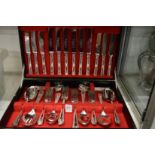 A cased canteen of cutlery.