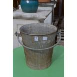 A galvonised bucket.