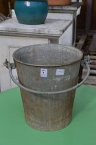 A galvonised bucket.