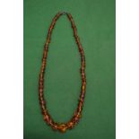 An amber necklace.