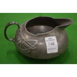 A Liberty & Co Tudric pewter milk jug, pattern no: 0231.