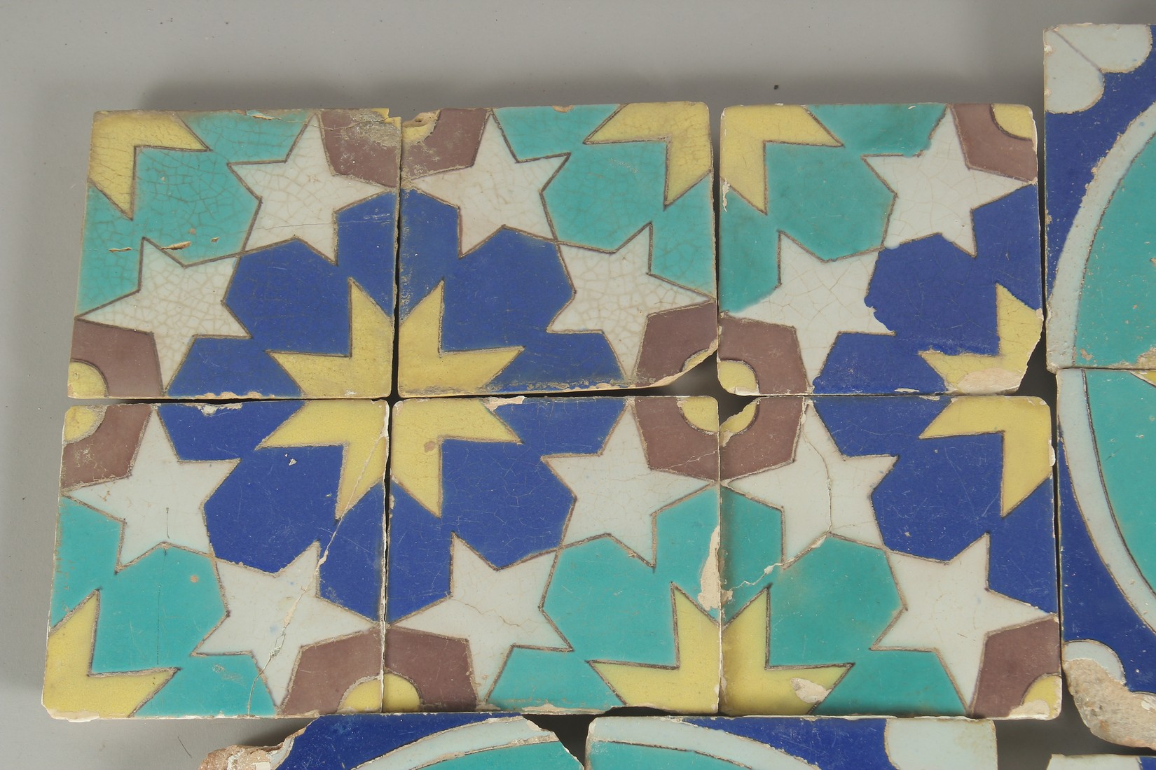 A LARGE GROUP OF 19TH CENTURY MIDDLE EASTERN TILES, (qty). - Image 2 of 10