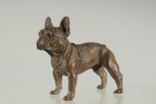 A JAPANESE BRONZE OKIMONO OF A DOG.