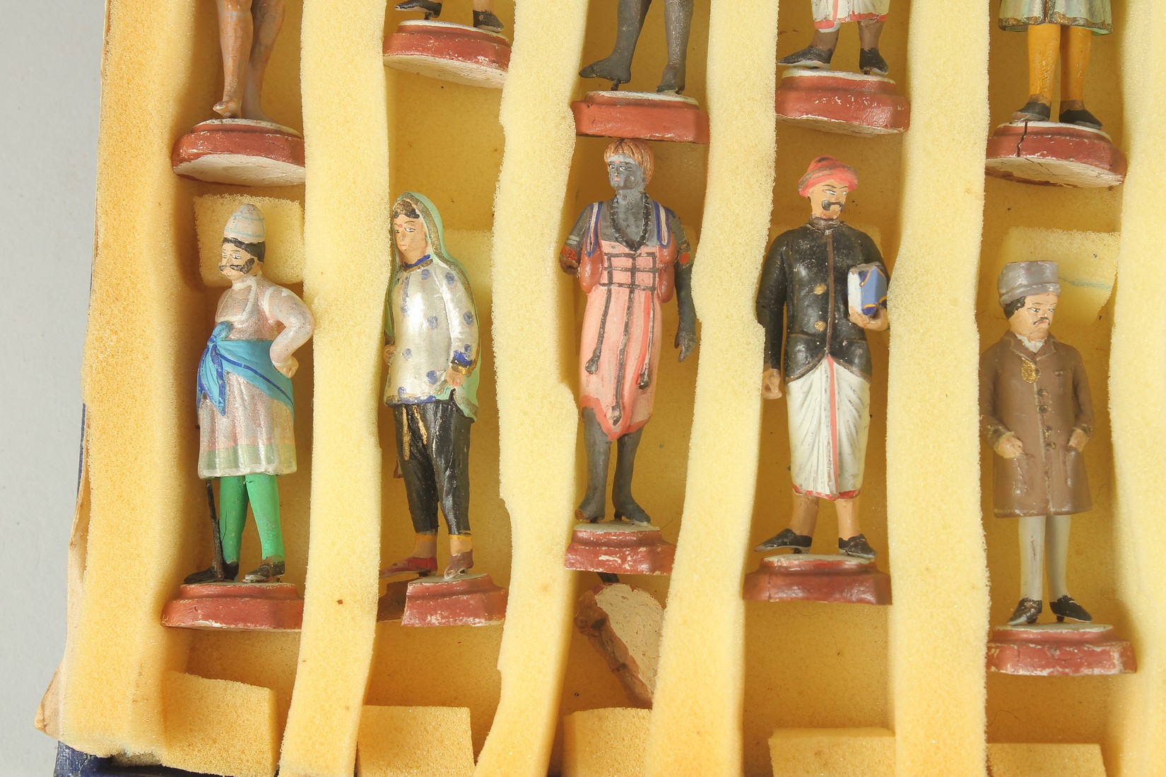 A LARGE COLLECTION OF EARLY 20TH CENTURY INDIAN CERAMIC FIGURES, each approx. 8cm, (some with - Image 7 of 10