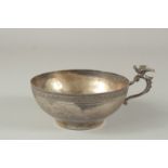 AN OTTOMAN TURKISH SILVER BOWL / CUP, with Tughra, stamped, bowl 11cm diameter.