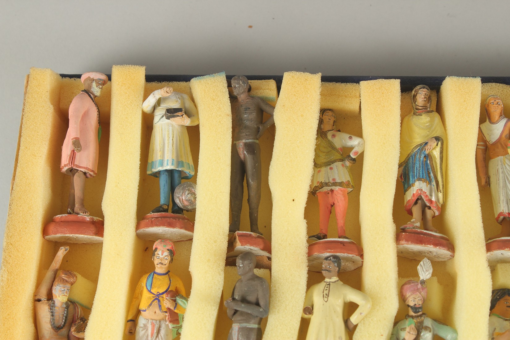 A LARGE COLLECTION OF EARLY 20TH CENTURY INDIAN CERAMIC FIGURES, each approx. 8cm, (some with - Image 3 of 10