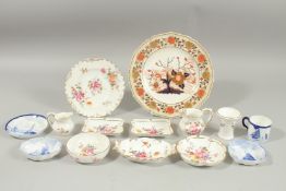 A PAIR OF ROYAL CROWN DERBY PLATES with moulded border, gilt on cobalt blue, the centres painted