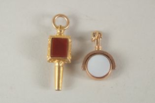 TWO VARIOUS WATCH KEYS with seals.