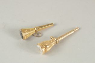 TWO VARIOUS WATCH KEYS with seals.