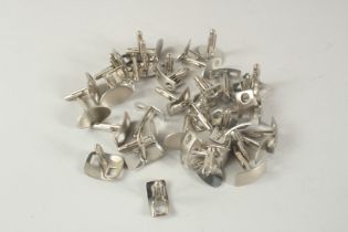 A BAG OF 1970'S STEEL CUFF LINKS.