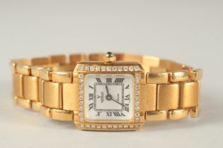 A LADIES 18CT YELLOW GOLD AND DIAMOND VICEROY WRIST WATCH. No. BM4 -262 -0116.