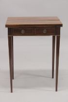 A GOOD GEORGE III MAHOGANY BONHEUR DU JOUR the top fitted with four small drawers either side of