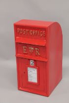 A REPLICA RED IRON POST BOX. 24ins high.