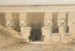 David Roberts, 'Dendera', 19th Century lithograph, published by F.G. Moon, 14" x 19.5" (36 x 49.