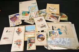 A large collection of artwork for Christmas cards, 1930-1950, unframed, (q).