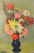 Clement Serveau, 20th Century, a still life of mixed flowers, oil on canvas, signed, 29" x 19.75" 74