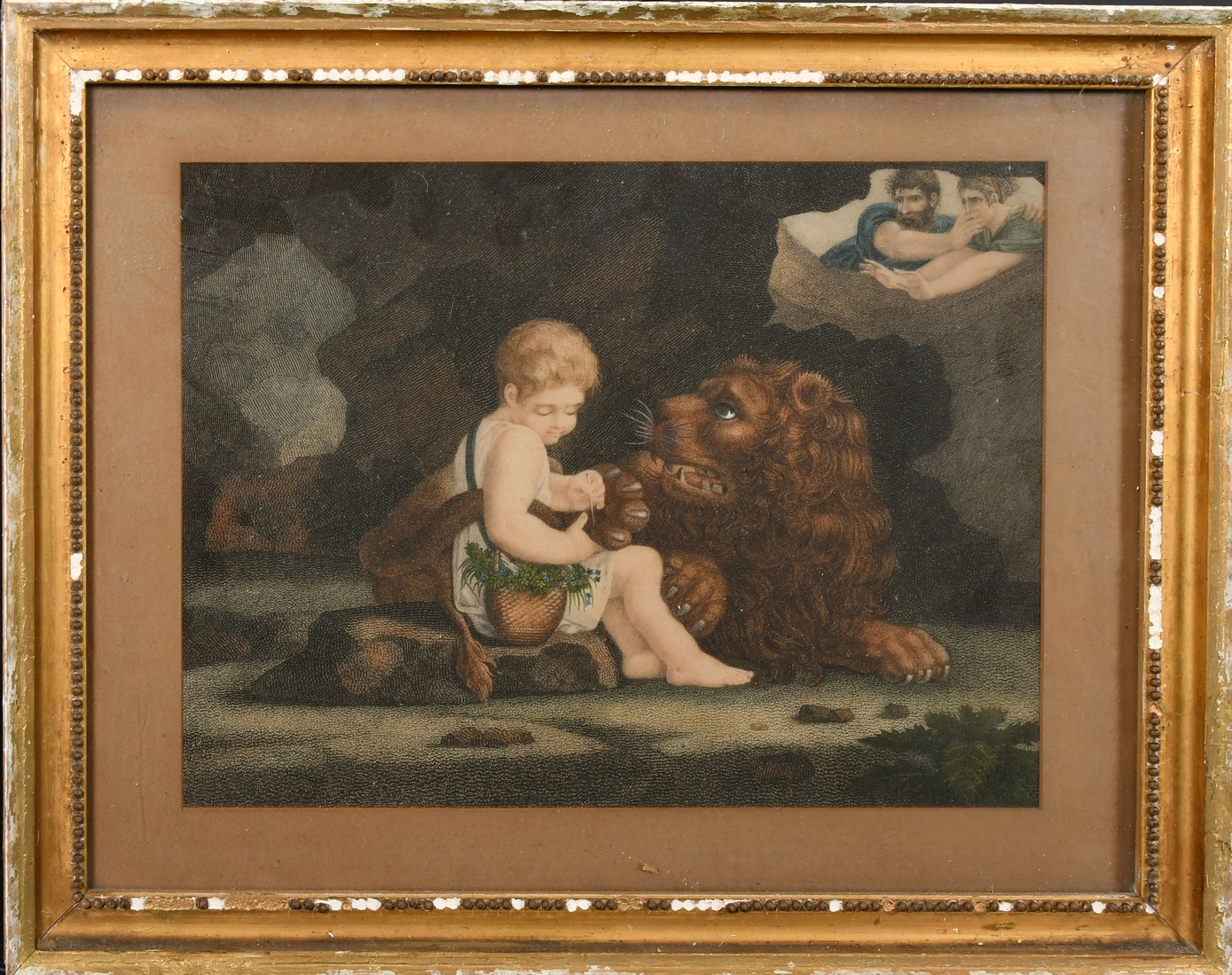 An early 19th Century stipple engraving Androcles and the Lion, and another similar, a pair, each - Image 2 of 4