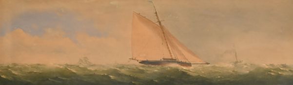 Attributed to Charles Taylor (19th Century), a pair of watercolour scenes of yachts in lively