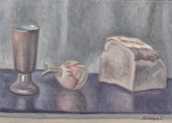 Sinai, 20th Century French School, 'Le Pain de Campagne', oil on canvas, signed, 13" x 18" (33 x