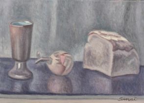 Sinai, 20th Century French School, 'Le Pain de Campagne', oil on canvas, signed, 13" x 18" (33 x