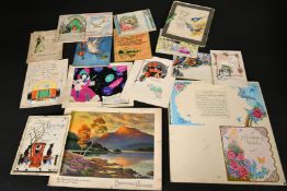 A large collection of original artwork for birthday cards, various artists, circa 1930-1950,