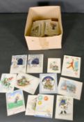 A large collection of original artwork for greetings cards, 1930-1950, unframed, (q).