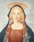 Sydney Wilson, a coloured mezzotint (selected proof) of a female Saint 14" x 11" (36 x 28cm), and