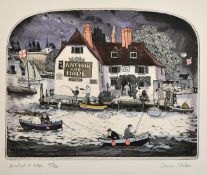 Graham Clarke, 20th Century, 'Anchor and Hope', coloured etching, signed in scribed and numbered
