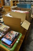 A quantity of comics, dvd's, games, books etc.