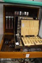 Various cased sets of cutlery.