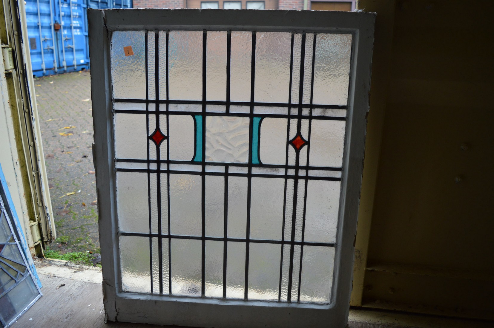 Three stain glass leaded light windows. - Image 3 of 3