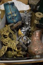 A quantity of metalware and decorative collectables.