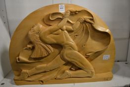 Frederick Watson, The Seventh Veil, a lime wood carving, initial and dated 1994.