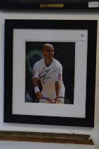 Andre Agassi, signed colour photographic print.