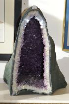 A large amethyst geode approx 45cm high.