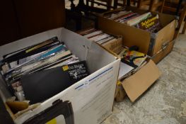 A large quantity of single and LP records.