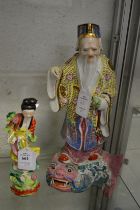 Two Chinese pottery figures.