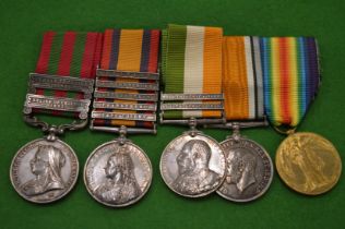 A good group of five Military medals awarded to J H Lemon, Victorian period and later.