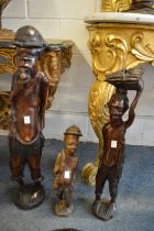 A good group of five African carved wood standing male figures.