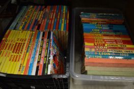 Two boxes of children's annuals.