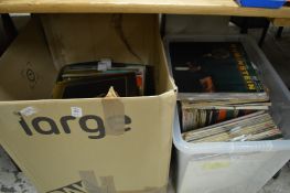 A large quantity of records, mostly classical.