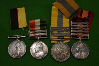 A good group of four Military medals awarded to J Farquarson Sea Forth Highlanders, Victorian period