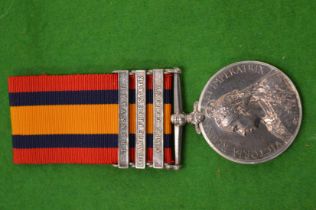 Queens South Africa medal with three bars presented to 8432 Private A Gilcrest, ARG South