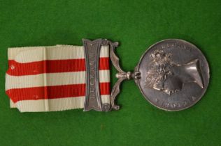 Indian Mutiny medal with bar, presented to J McLorns 42nd Royal Highlanders.