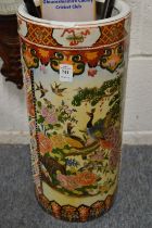 A Chinese style porcelain stick stand.
