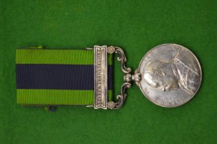 India general service medal and bar, presented to 9081 Private P ??? 1st Batallion Highlanders.